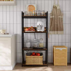 Étagère de cuisine réglable à 4 niveaux, robuste, chariot de four à micro-ondes autoportant pour le rangement dans la cuisine, le salon, le garage