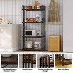 Étagère de cuisine réglable à 4 niveaux, robuste, chariot de four à micro-ondes autoportant pour le rangement dans la cuisine, le salon, le garage