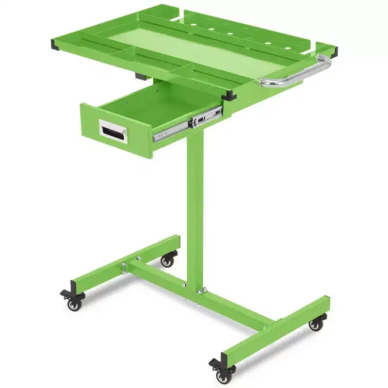 Chariot de rangement à outils robuste à roulettes, table de travail réglable en acier avec roues pour garage, atelier, bricolage, capacité de 101 kg