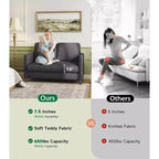 Canapé deux places causeuse 130 cm, tissu Teddy doux et cadre en bois massif, canapé compact pour appartement avec assemblage sans outils pour petits espaces