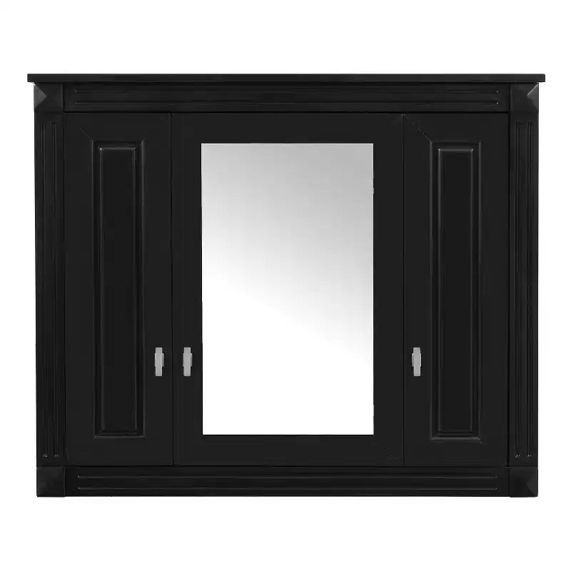 Armoire de salle de bain murale avec miroir et 4 étagères, organiseur de salle de bain peu encombrant