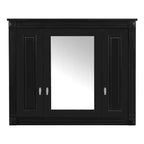 Armoire de salle de bain murale avec miroir et 4 étagères, organiseur de salle de bain peu encombrant