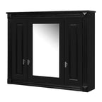 Armoire de salle de bain murale avec miroir et 4 étagères, organiseur de salle de bain peu encombrant