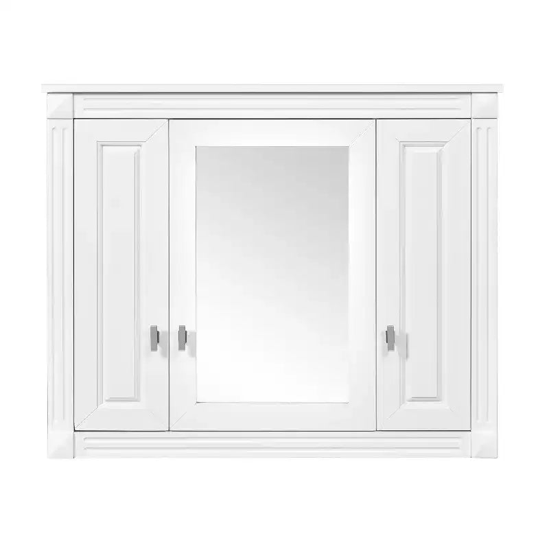 Armoire de salle de bain murale avec miroir et 4 étagères, organiseur de salle de bain peu encombrant