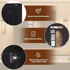 Armoire de salle de bain murale avec miroir et 4 étagères, organiseur de salle de bain peu encombrant