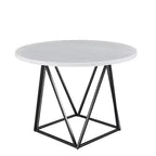 Table à manger ronde Ramona blanche