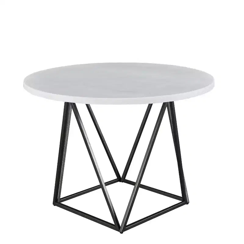Table à manger ronde Ramona blanche