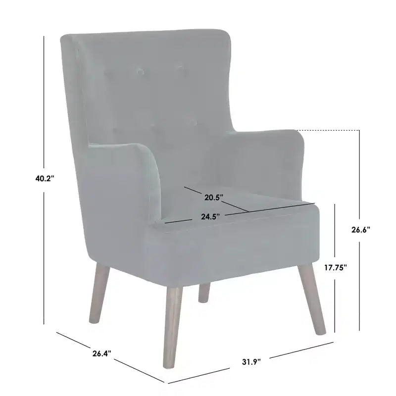 Fauteuil d'appoint et ottoman traditionnels en lin Jane