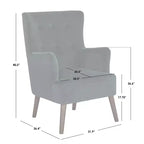 Fauteuil d'appoint et ottoman traditionnels en lin Jane