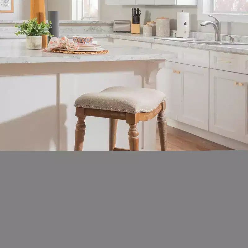 Tabouret de bar sans dossier en bois hauteur comptoir Brayden Big and Tall