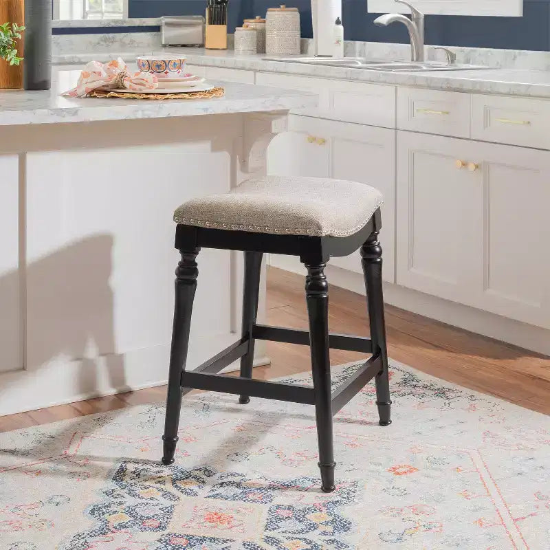 Tabouret de bar sans dossier en bois hauteur comptoir Brayden Big and Tall