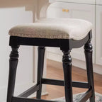 Tabouret de bar sans dossier en bois hauteur comptoir Brayden Big and Tall
