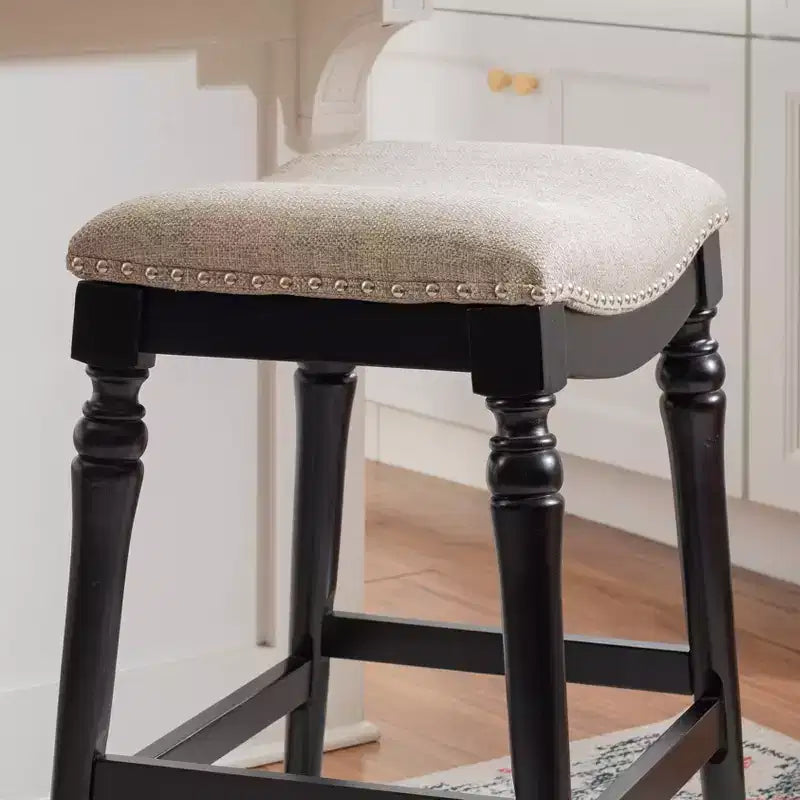 Tabouret de bar sans dossier en bois hauteur comptoir Brayden Big and Tall