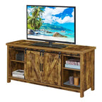 Meuble TV Blake avec portes de grange pour téléviseurs jusqu'à 55 pouces avec étagères et portes coulissantes