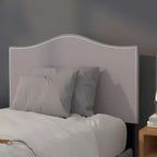 Tête de lit capitonnée Lexington en forme d'arche avec garniture cloutée