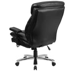Chaise de bureau ergonomique pivotante pour cadre, grande taille, usage intensif 24/7, série HERCULES, capacité de 180 kg, dossier haut avec bouton lombaire et grand appuie-tête triangulaire