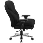 Chaise de bureau ergonomique pivotante pour cadre, grande taille, usage intensif 24/7, série HERCULES, capacité de 180 kg, dossier haut avec bouton lombaire et grand appuie-tête triangulaire