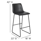 Tabourets de bar de 30 pouces en similicuir de qualité commerciale