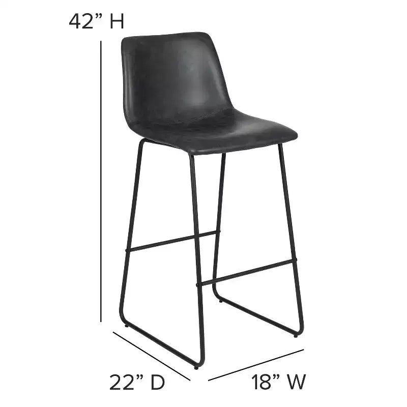 Tabourets de bar de 30 pouces en similicuir de qualité commerciale