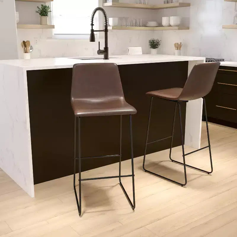 Tabourets de bar de 30 pouces en similicuir de qualité commerciale