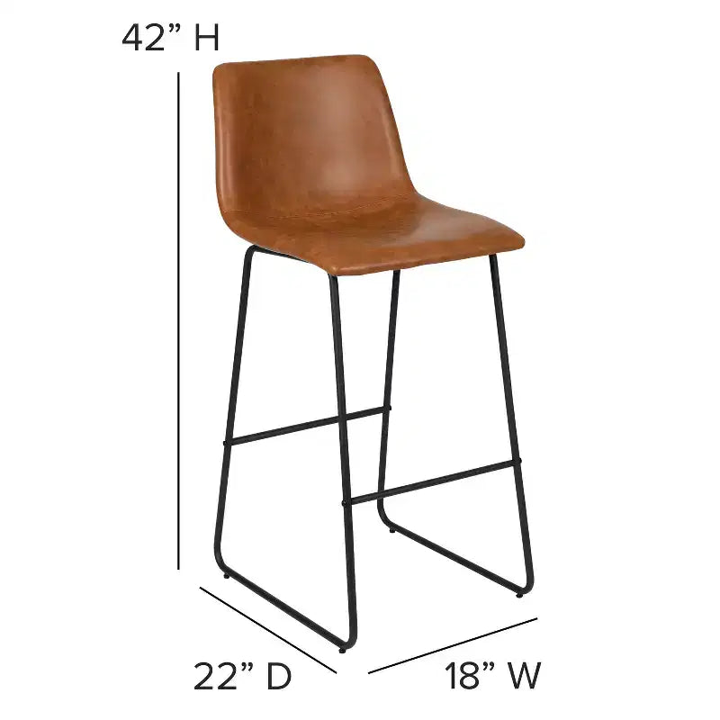 Tabourets de bar de 30 pouces en similicuir de qualité commerciale