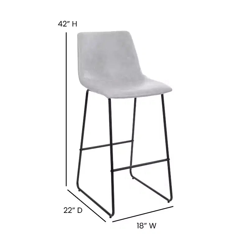 Tabourets de bar de 30 pouces en similicuir de qualité commerciale