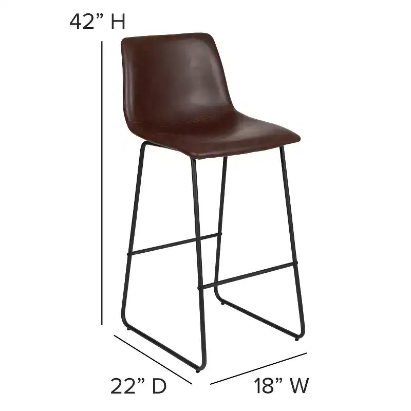 Tabourets de bar de 30 pouces en similicuir de qualité commerciale