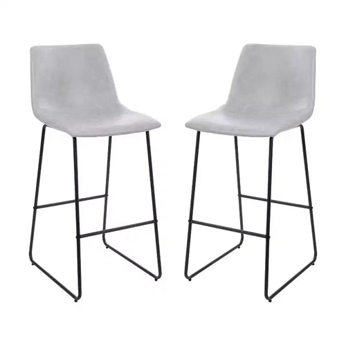 Flash Furniture 30 Inch Commercial Grade LeatherSoft Bar Height Barstools, Set of 2