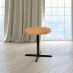 Plateau de table rond style billot de boucher