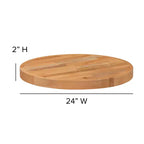 Plateau de table rond style billot de boucher