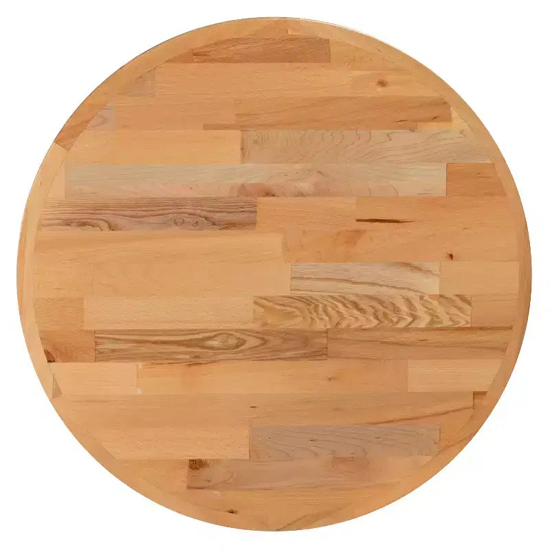 Plateau de table rond style billot de boucher