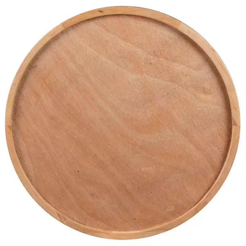 Plateau de table rond style billot de boucher