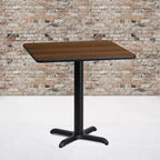 Plateau de table stratifié carré de 24 avec base de table hauteur 22x22