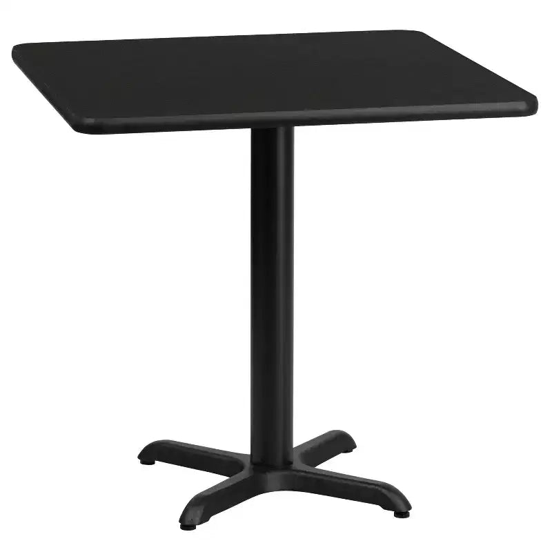 Plateau de table stratifié carré de 24 avec base de table hauteur 22x22
