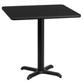 Plateau de table stratifié carré de 24 avec base de table hauteur 22x22