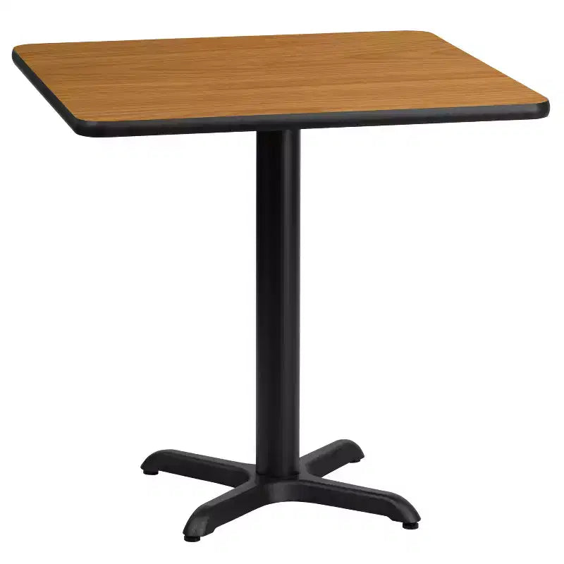 Plateau de table stratifié carré de 24 avec base de table hauteur 22x22