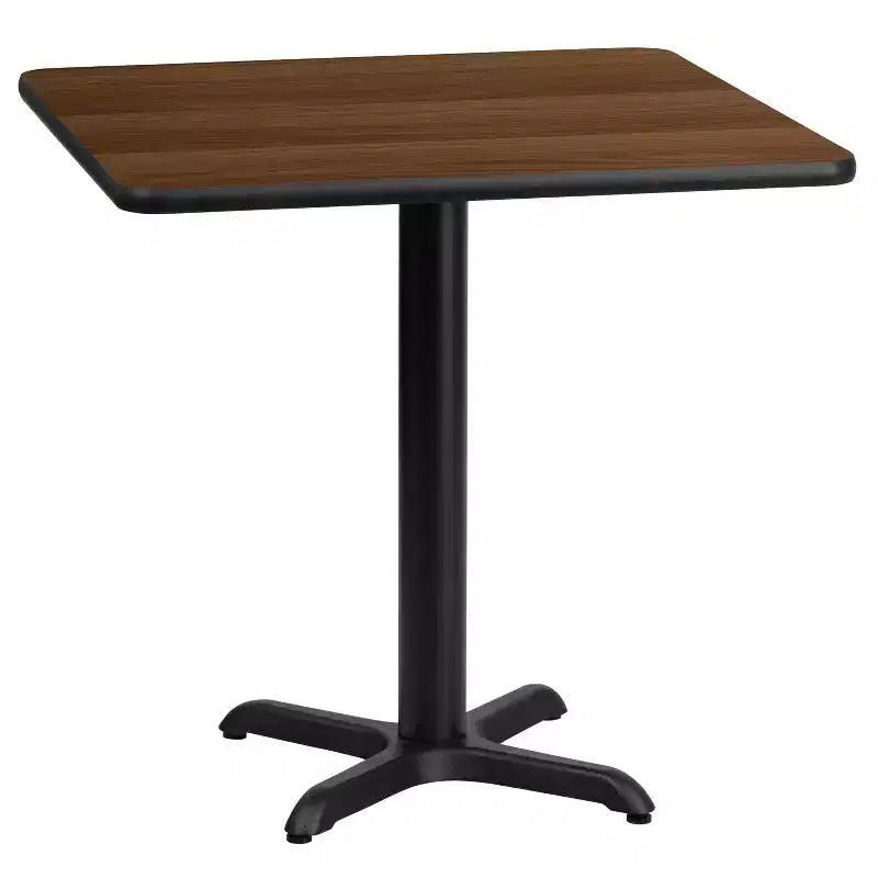 Plateau de table stratifié carré de 24 avec base de table hauteur 22x22
