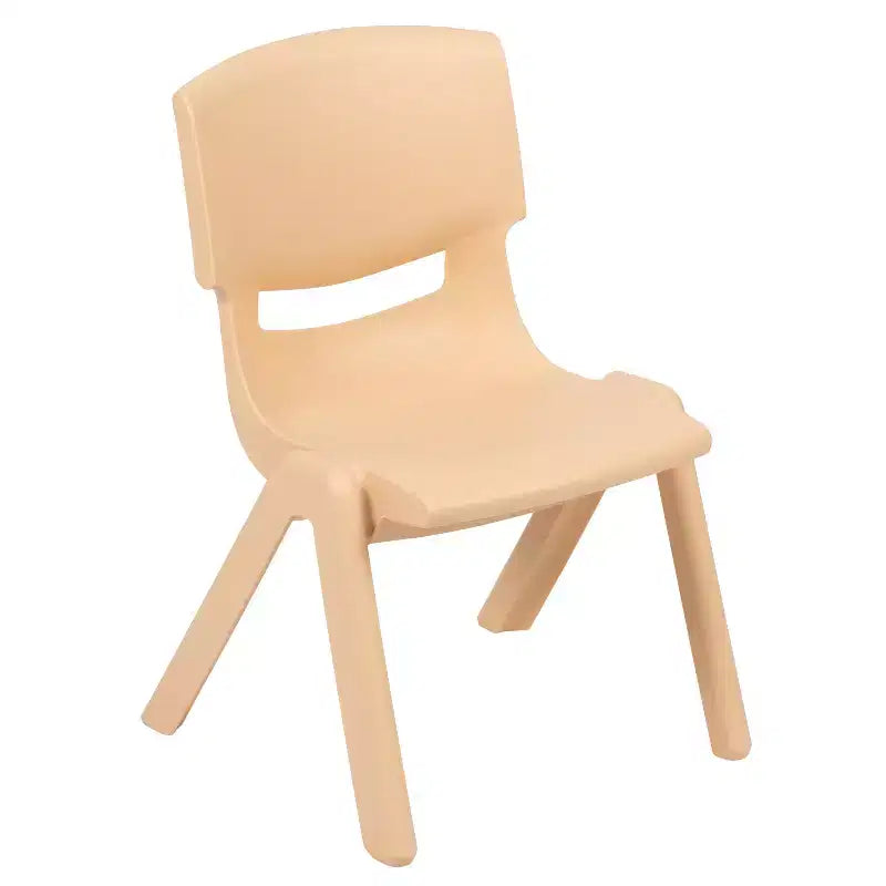 Ensemble table d'activité demi-lune en plastique, 35 po x 65 po, à hauteur réglable avec 4 chaises