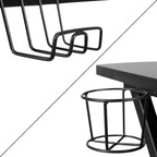 Bureau de jeu avec porte-gobelet/crochet pour casque/tapis de souris amovible et chaise de jeu inclinable avec repose-pieds