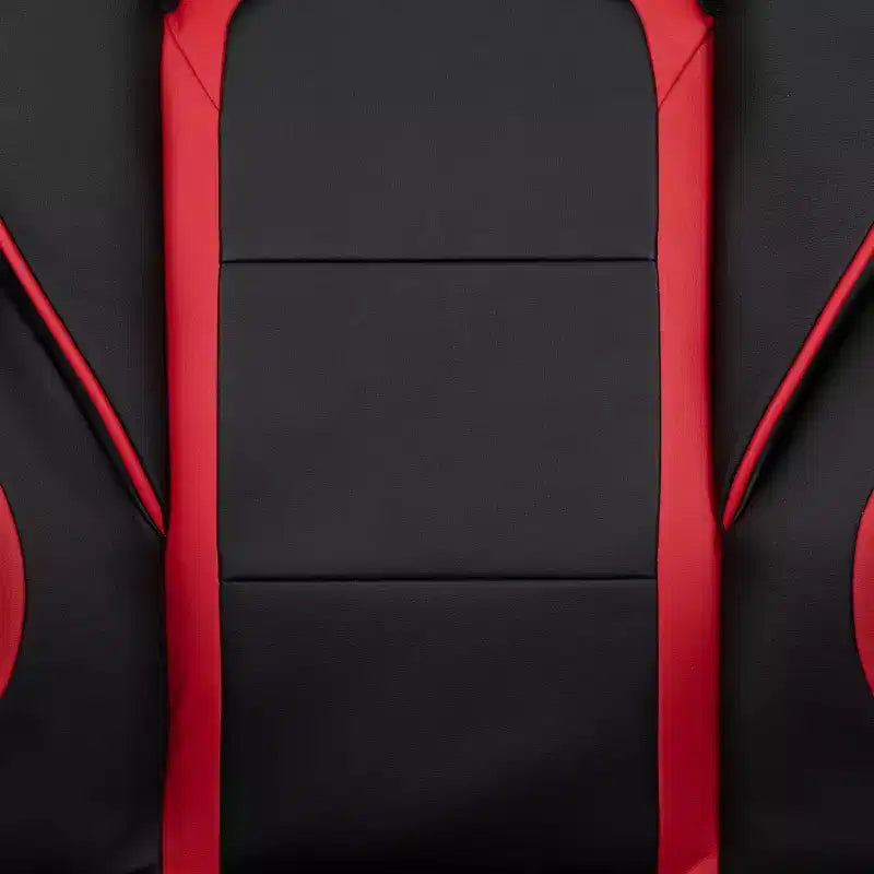 Bureau de jeu avec porte-gobelet/crochet pour casque/tapis de souris amovible et chaise de jeu inclinable avec repose-pieds