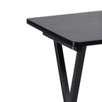 Plateau de service pliable et portable pour télévision, construction en bois massif et robuste, couleur noire (lot de 4)
