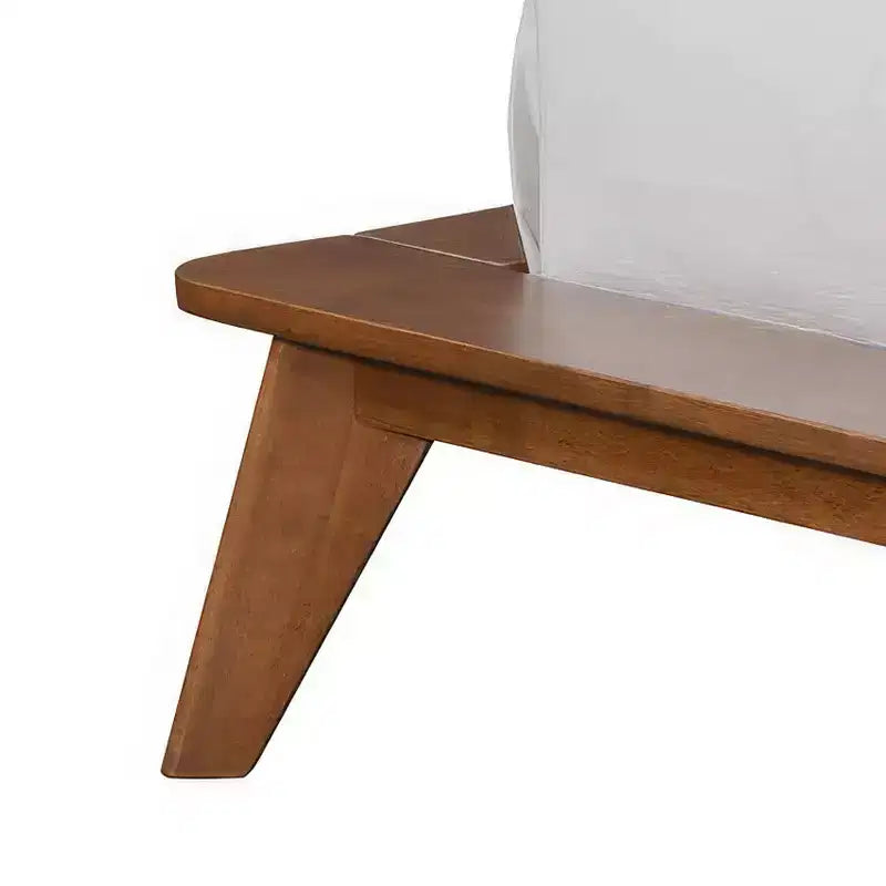 Ensemble de chambre à coucher 3 pièces Riverstone de style moderne du milieu du siècle en bois avec 2 tables de chevet - Noyer