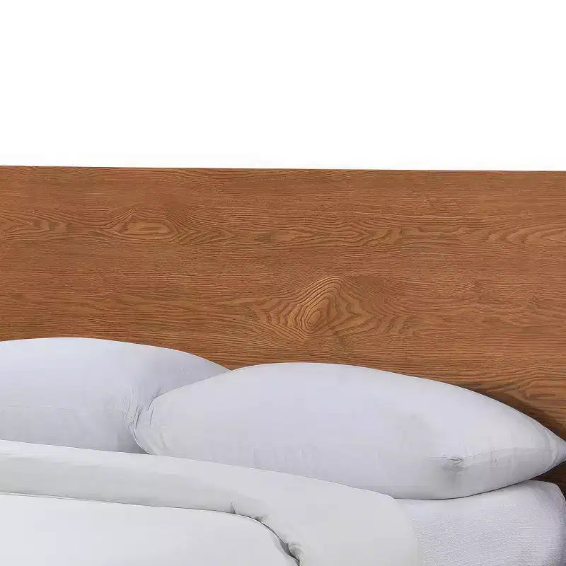 Ensemble de chambre à coucher 3 pièces Riverstone de style moderne du milieu du siècle en bois avec 2 tables de chevet - Noyer